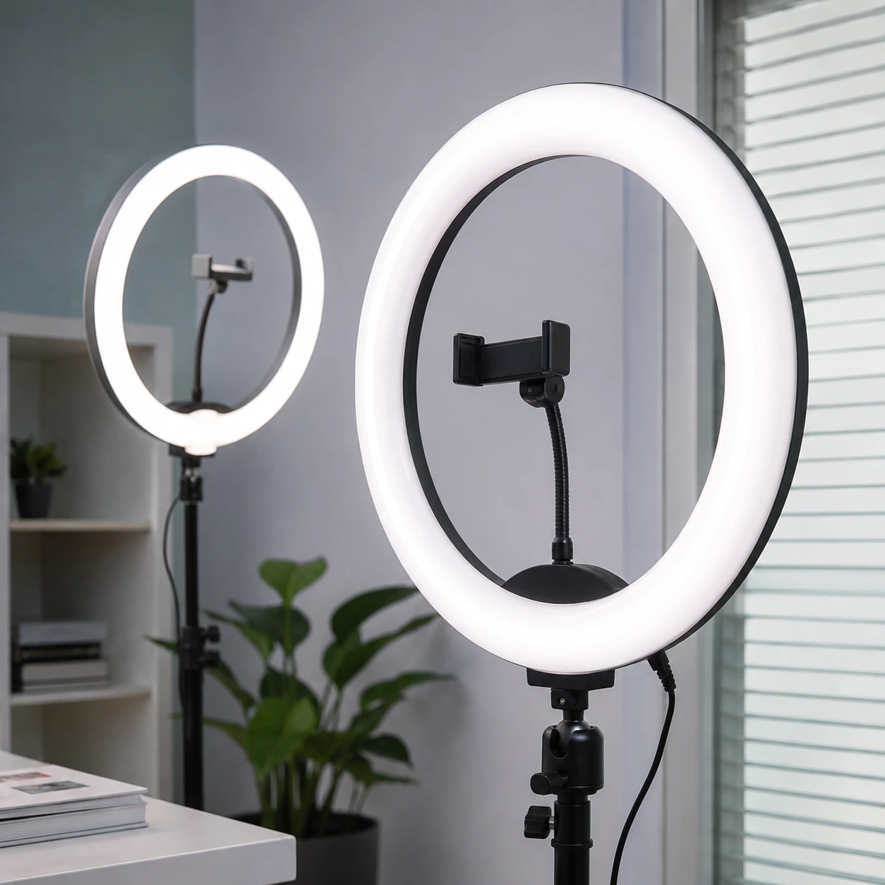 Set de ring lights para grabar contenido